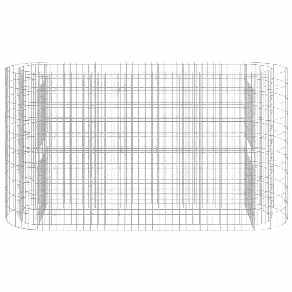 gabion-højbed 190x50x100 cm galvaniseret jern