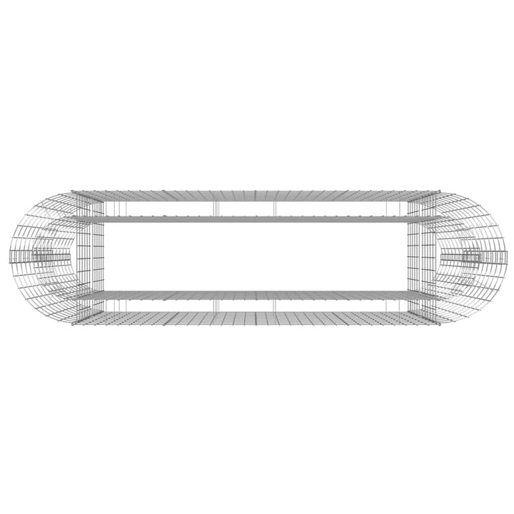 gabion-højbed 190x50x100 cm galvaniseret jern