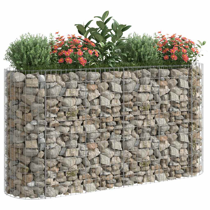 gabion-højbed 190x50x100 cm galvaniseret jern