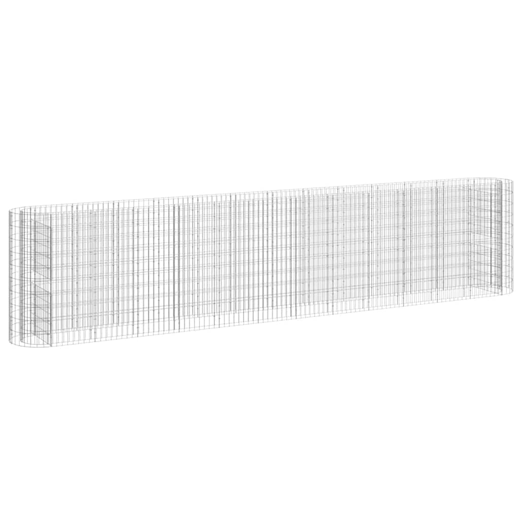 gabion-højbed 470x50x100 cm galvaniseret jern