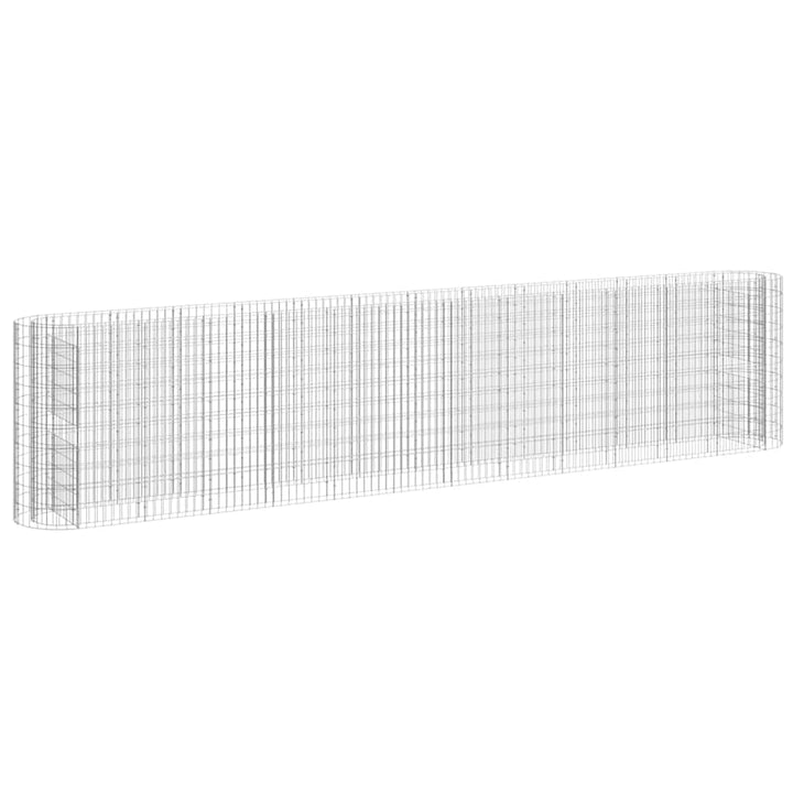 gabion-højbed 470x50x100 cm galvaniseret jern