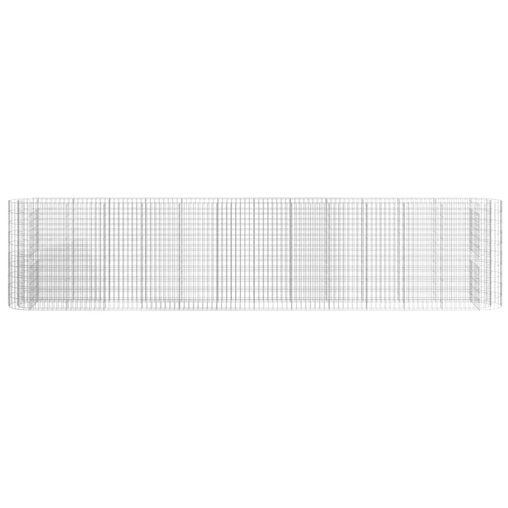 gabion-højbed 470x50x100 cm galvaniseret jern