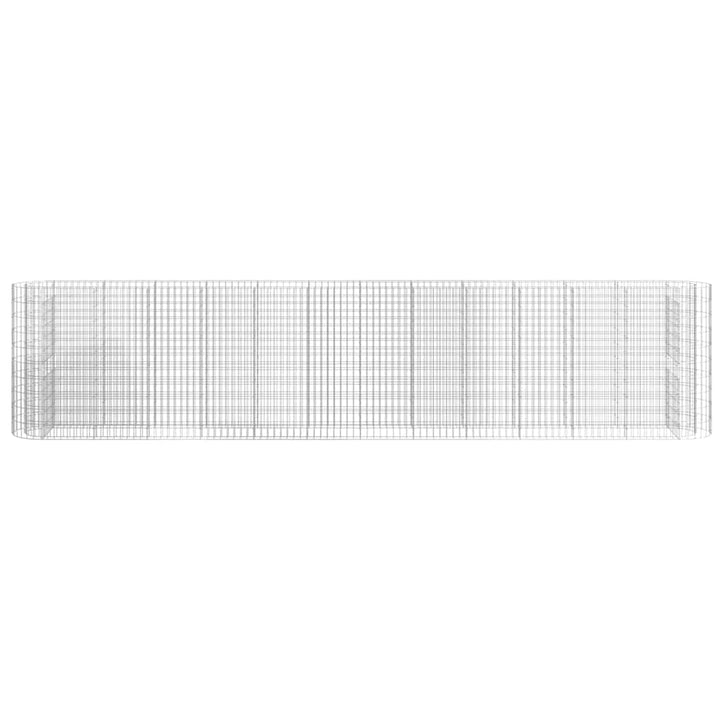 gabion-højbed 470x50x100 cm galvaniseret jern