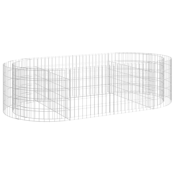 gabion-højbed 200x100x50 cm galvaniseret jern