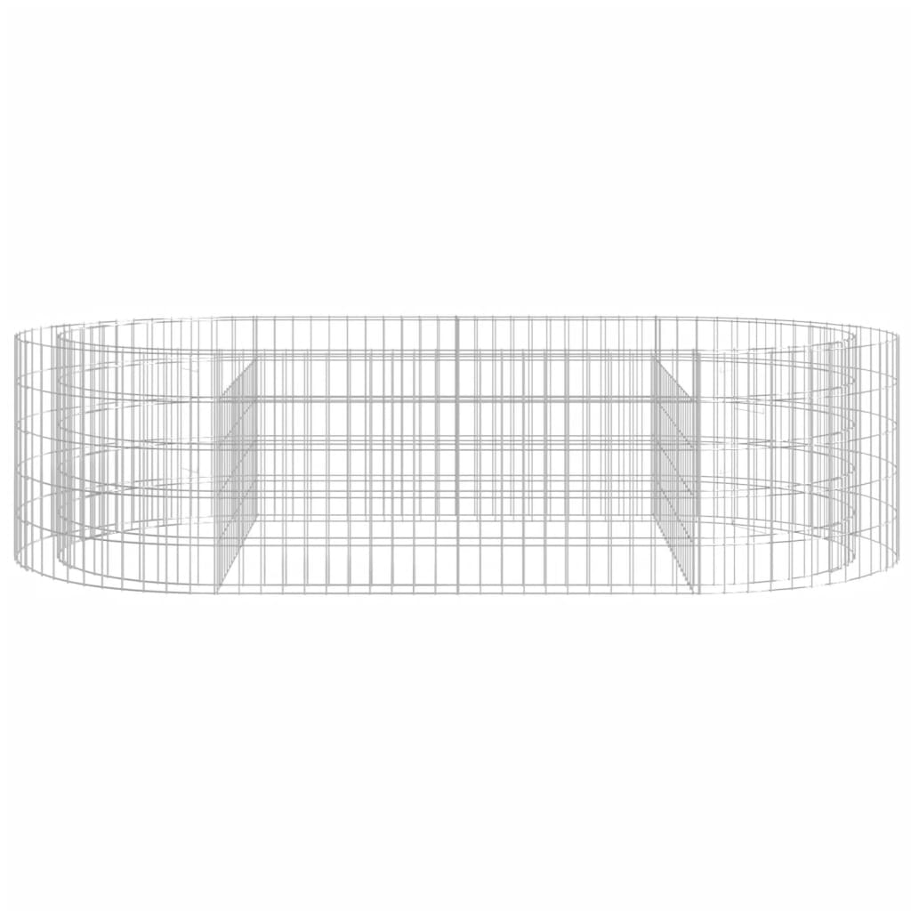 gabion-højbed 200x100x50 cm galvaniseret jern