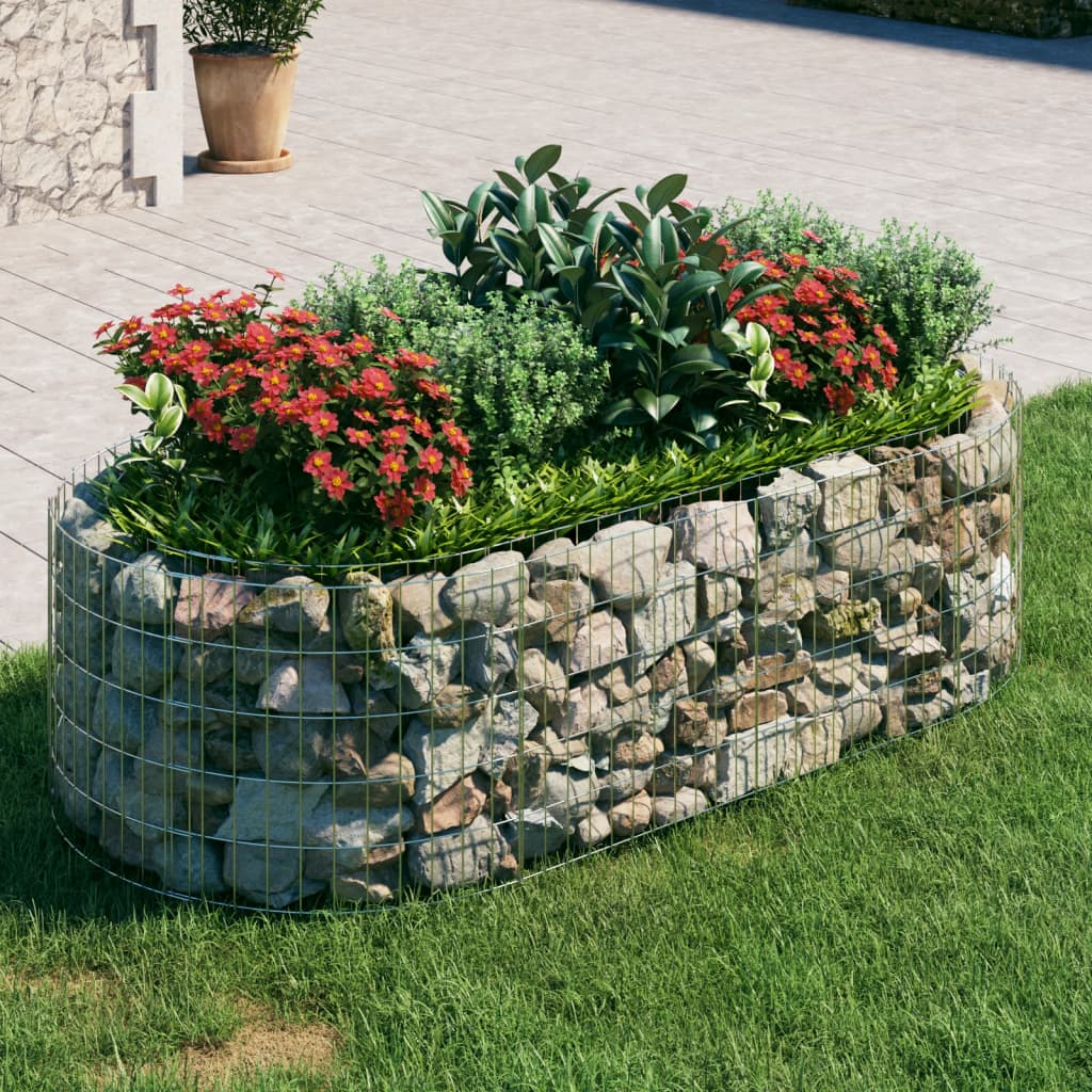 gabion-højbed 200x100x50 cm galvaniseret jern