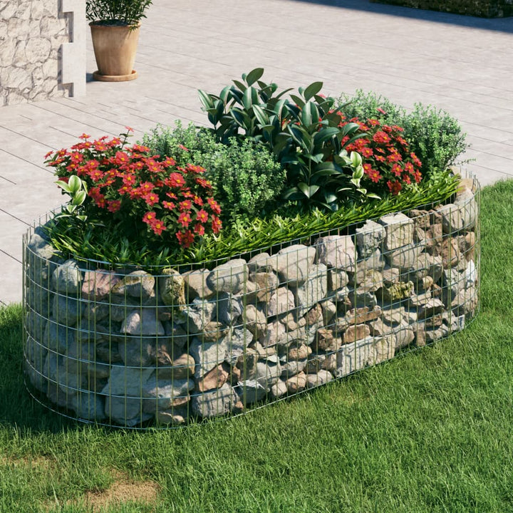 gabion-højbed 200x100x50 cm galvaniseret jern