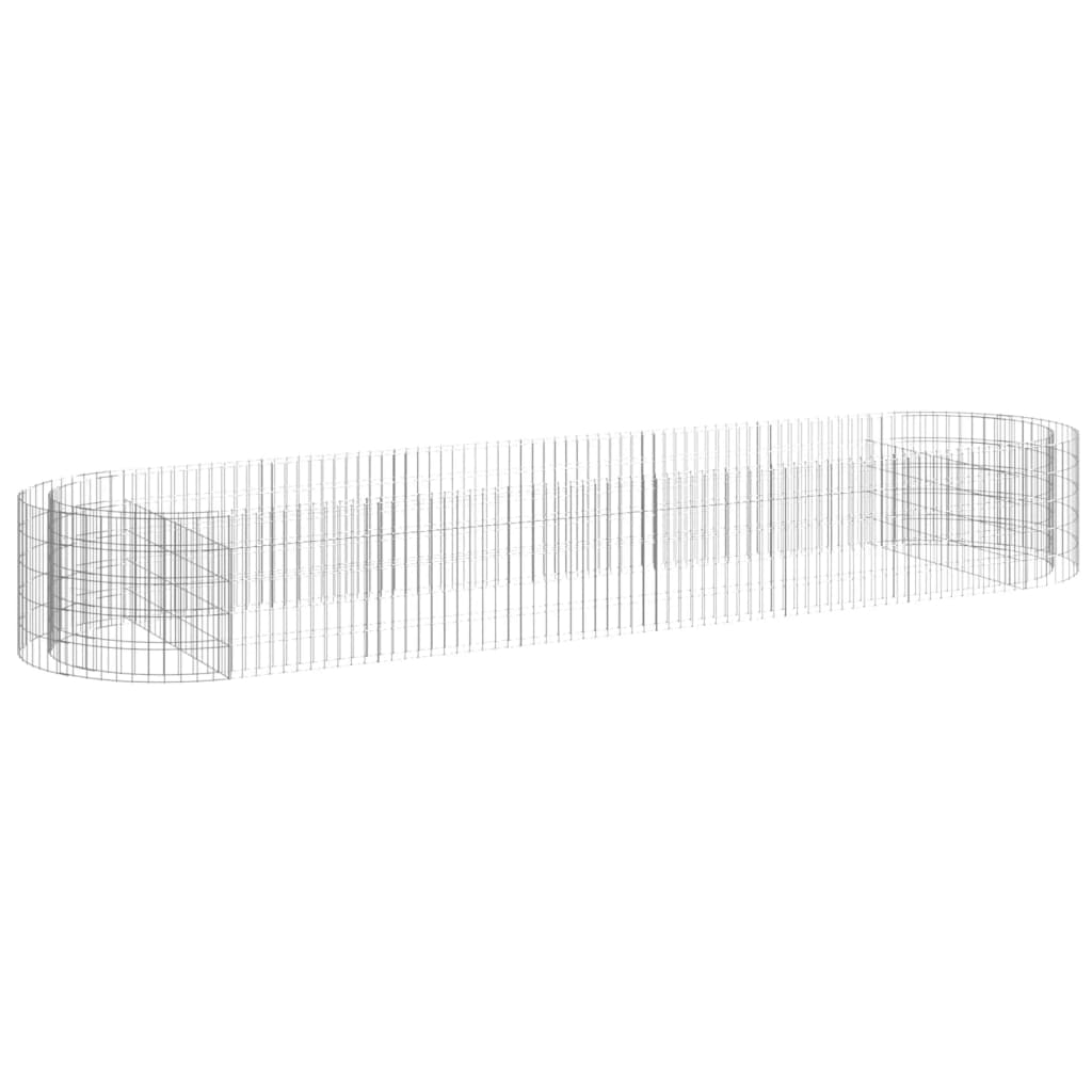 gabion-højbed 400x100x50 cm galvaniseret jern