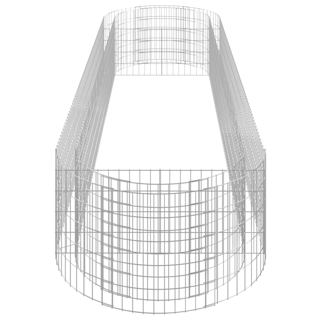 gabion-højbed 400x100x50 cm galvaniseret jern