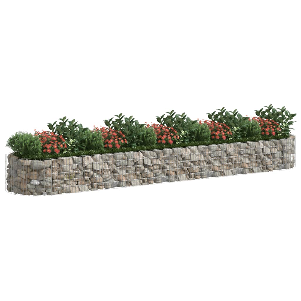 gabion-højbed 500x100x50 cm galvaniseret jern