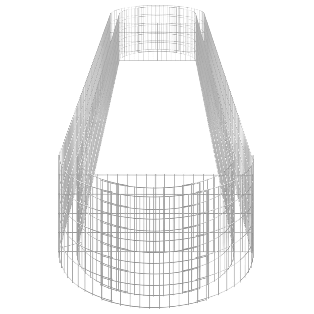 gabion-højbed 500x100x50 cm galvaniseret jern