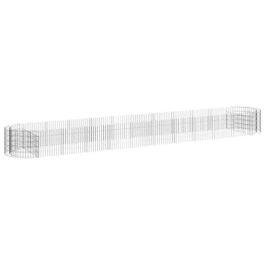 gabion-højbed 600x100x50 cm galvaniseret jern