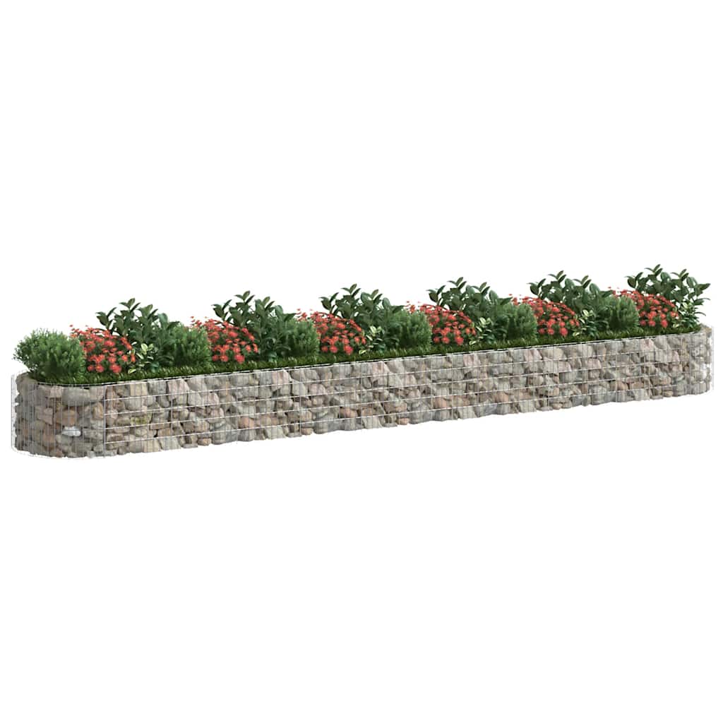 gabion-højbed 600x100x50 cm galvaniseret jern