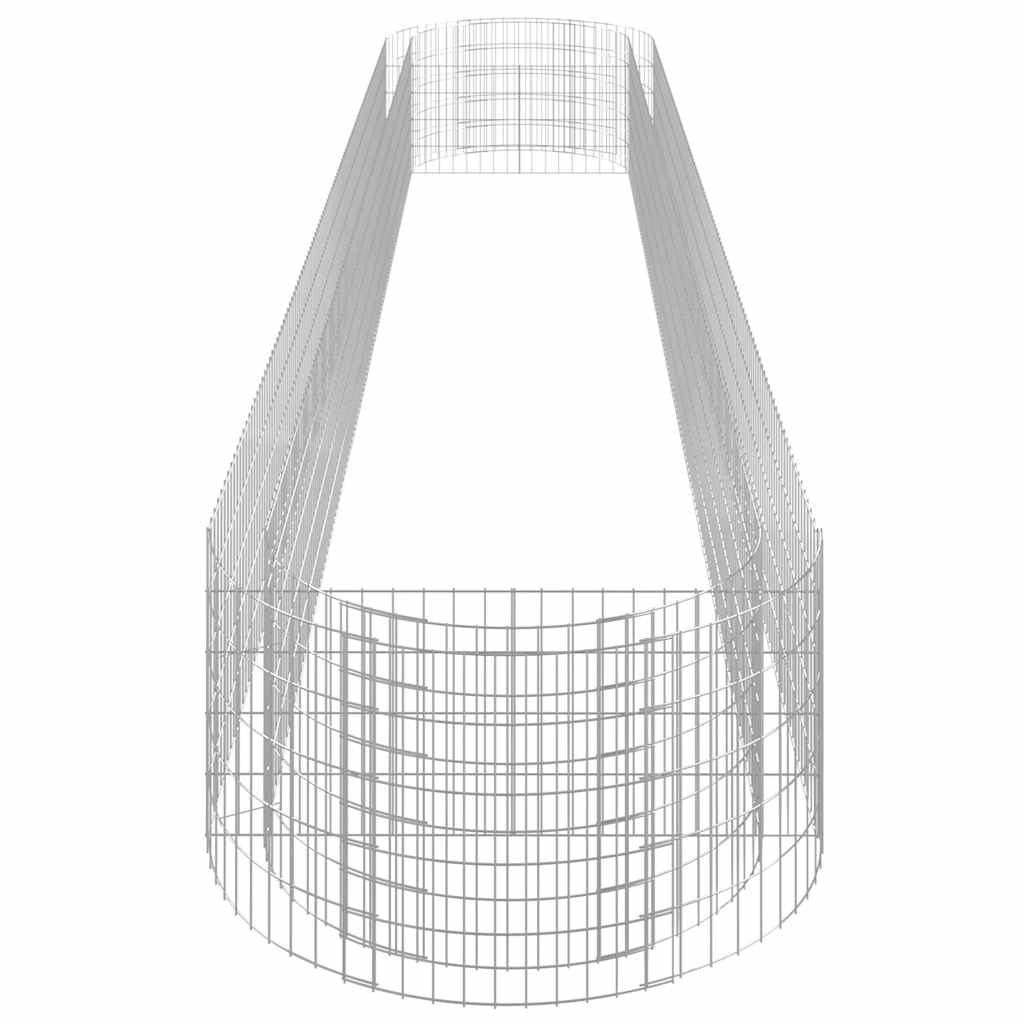 gabion-højbed 600x100x50 cm galvaniseret jern