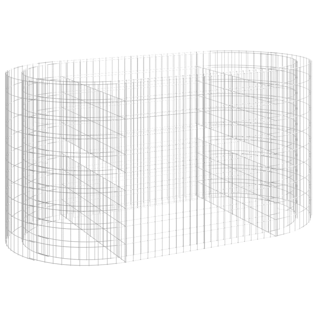 gabion-højbed 200x100x100 cm galvaniseret jern