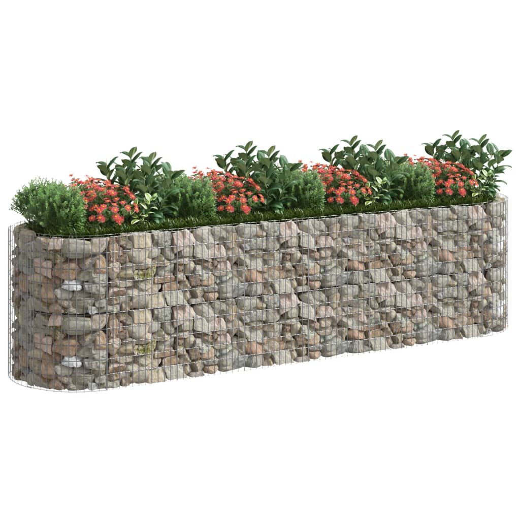 gabion-højbed 400x100x100 cm galvaniseret jern