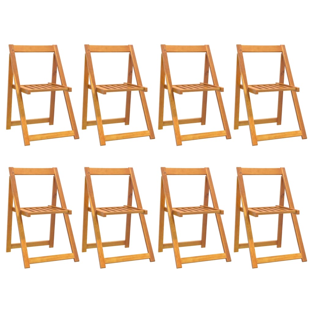 foldbare havestole 8 stk. massivt akacietræ