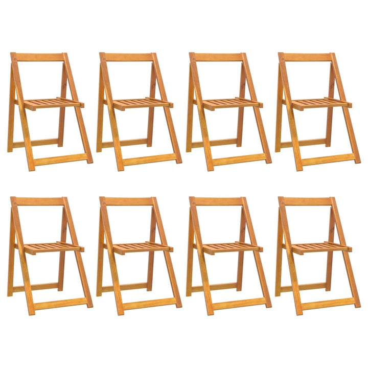 foldbare havestole 8 stk. massivt akacietræ