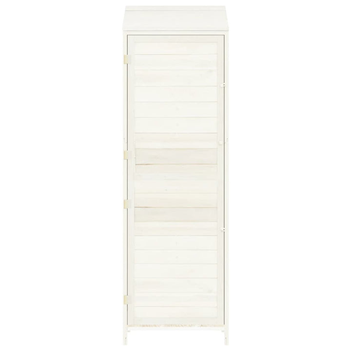 haveskur 55x52x174,5 cm massivt fyrretræ hvid