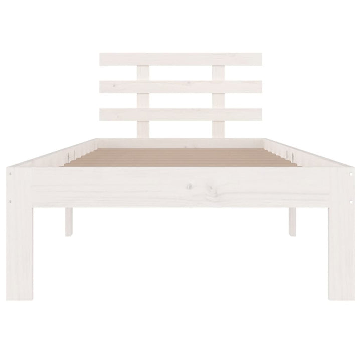 sengeramme 90x190 cm Single massivt træ hvid