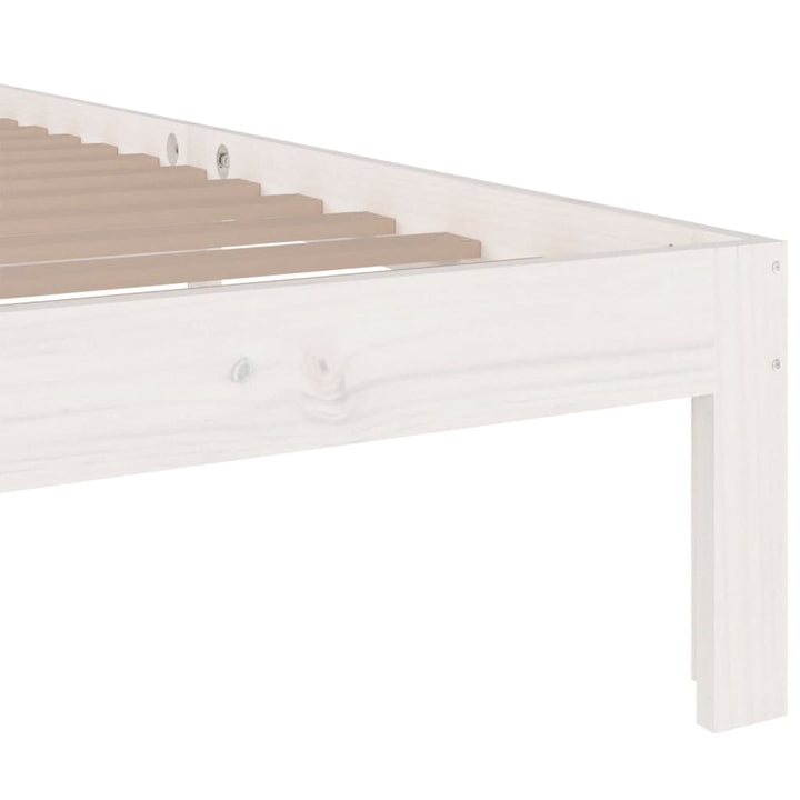 sengeramme 90x190 cm Single massivt træ hvid