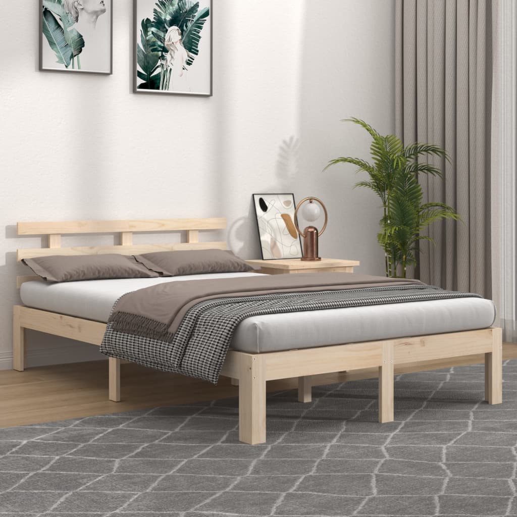 sengeramme 140x190 cm massivt træ