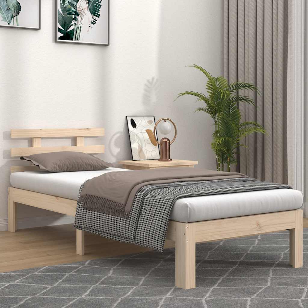 sengeramme 90x200 cm massivt fyrretræ