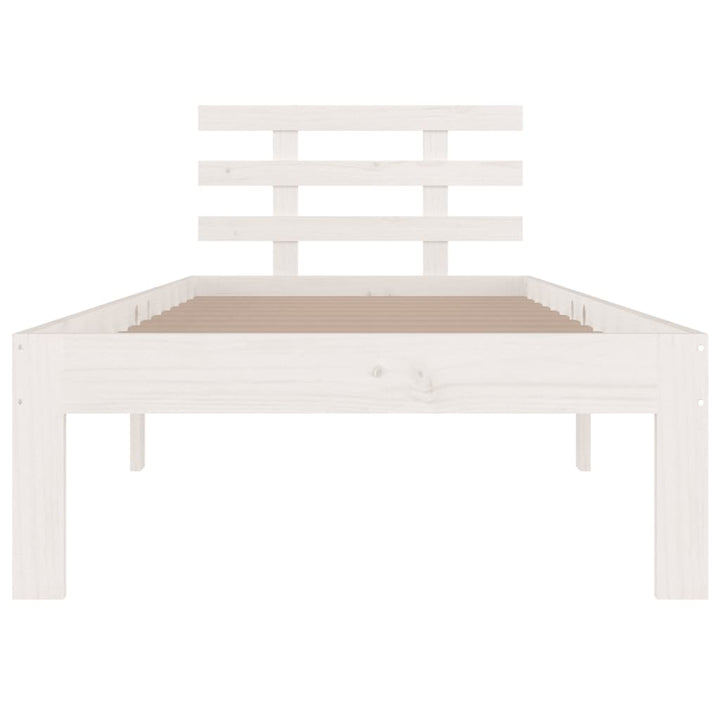 sengeramme 90x200 cm massivt fyrretræ hvid