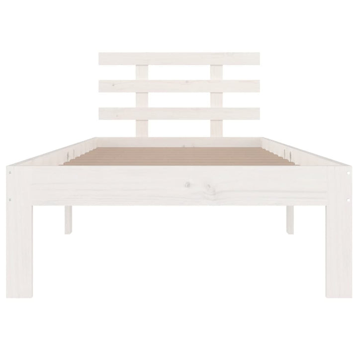 sengeramme 100x200 cm massivt fyrretræ hvid
