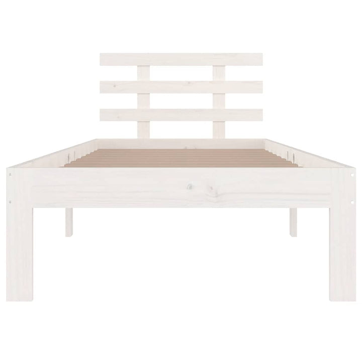 sengeramme 100x200 cm massivt fyrretræ hvid