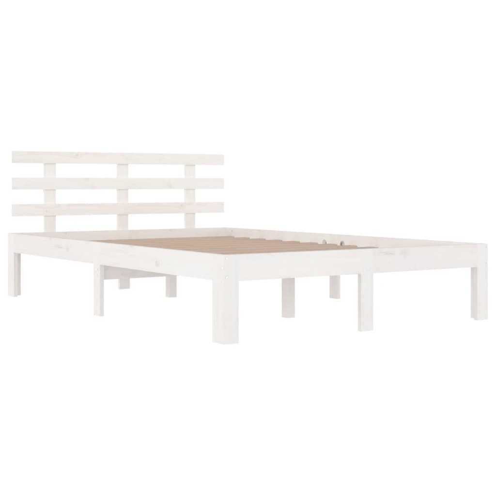 sengeramme 140x200 cm massivt træ hvid