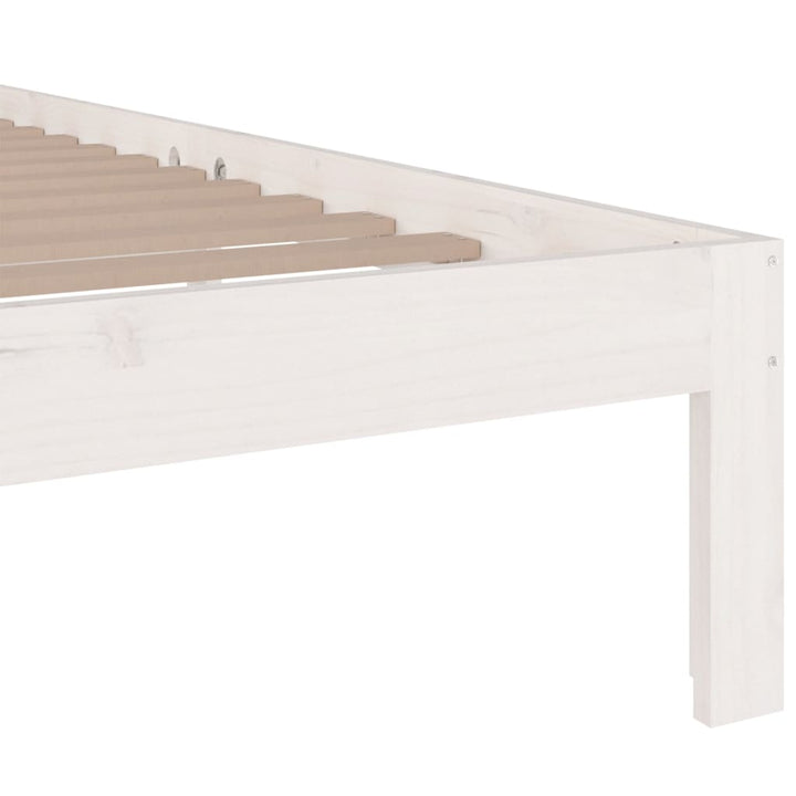 sengeramme 150x200 cm King Size massivt fyrretræ hvid