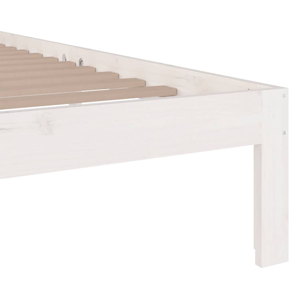 sengeramme 150x200 cm King Size massivt fyrretræ hvid