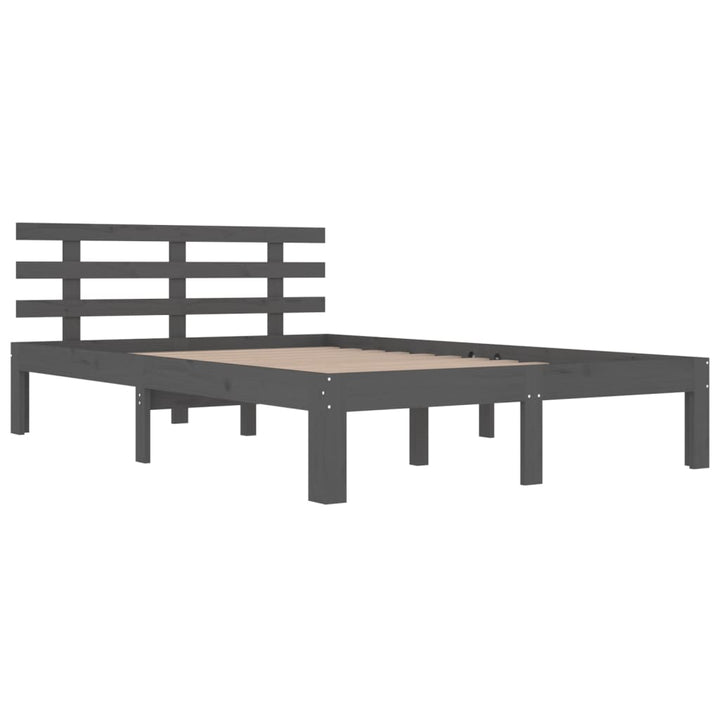 sengeramme 150x200 cm King Size massivt fyrretræ grå