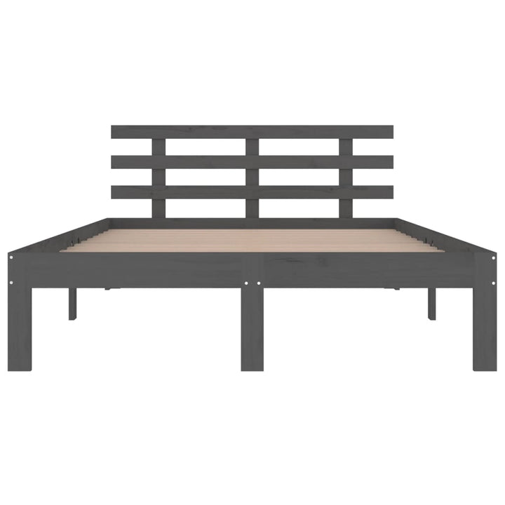sengeramme 150x200 cm King Size massivt fyrretræ grå