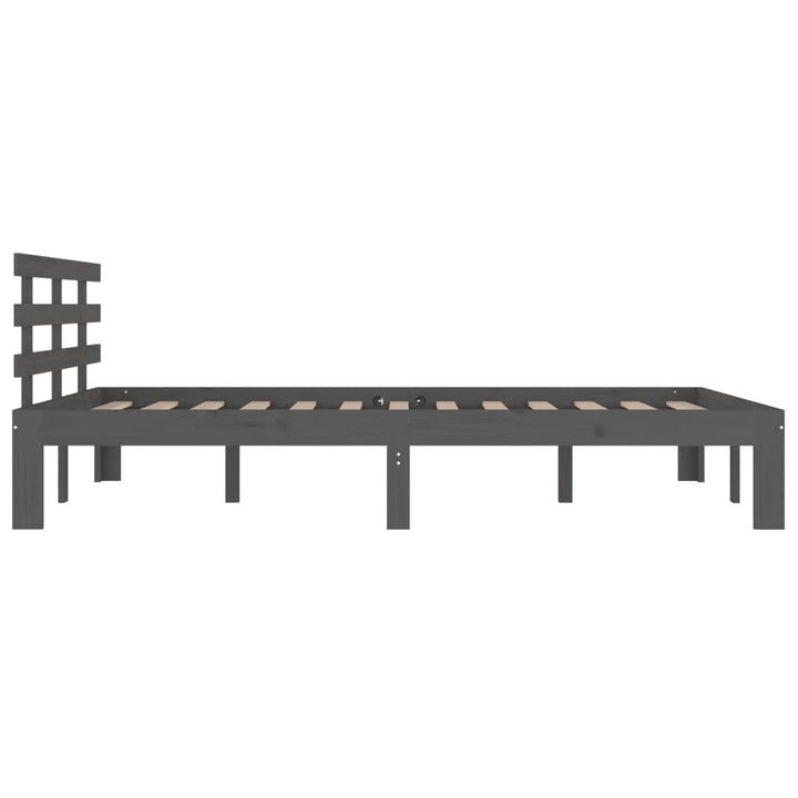 sengeramme 150x200 cm King Size massivt fyrretræ grå