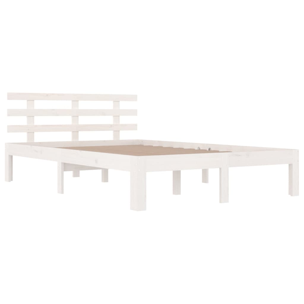 sengeramme 160x200 cm massivt træ hvid