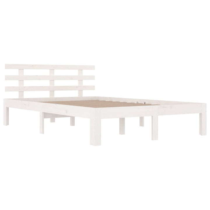 sengeramme 160x200 cm massivt træ hvid