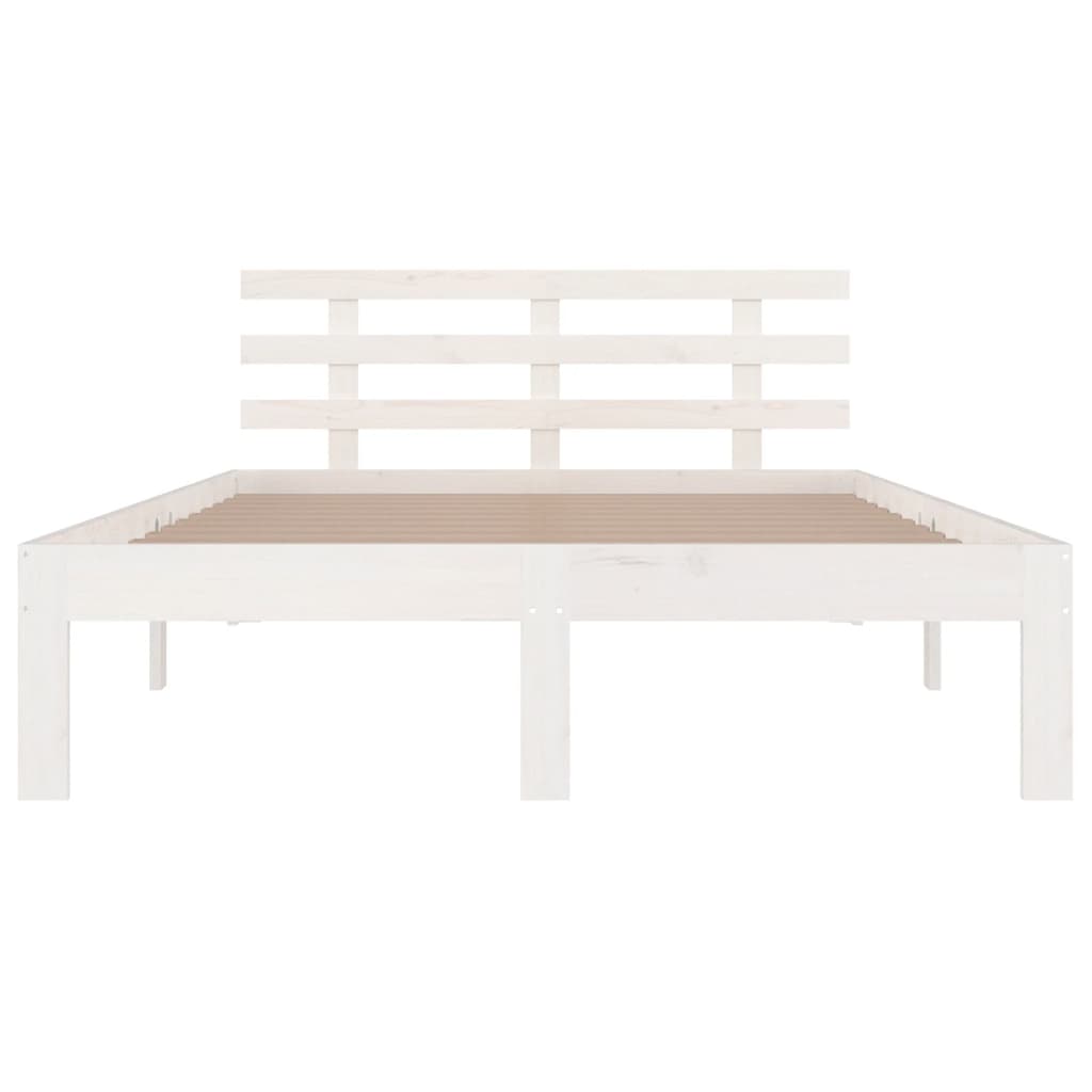 sengeramme 160x200 cm massivt træ hvid