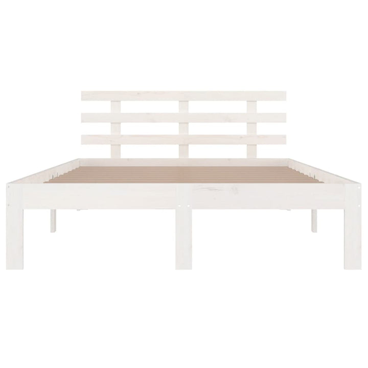 sengeramme 160x200 cm massivt træ hvid