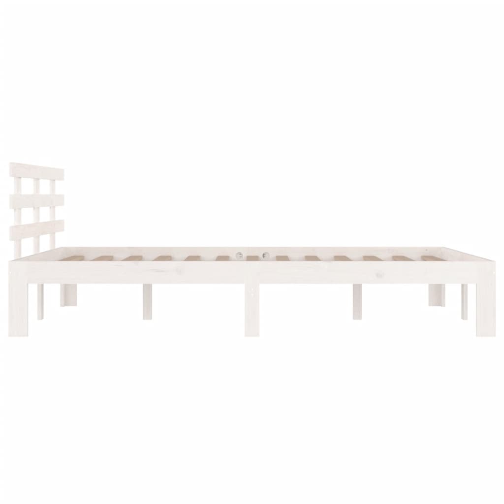 sengeramme 160x200 cm massivt træ hvid
