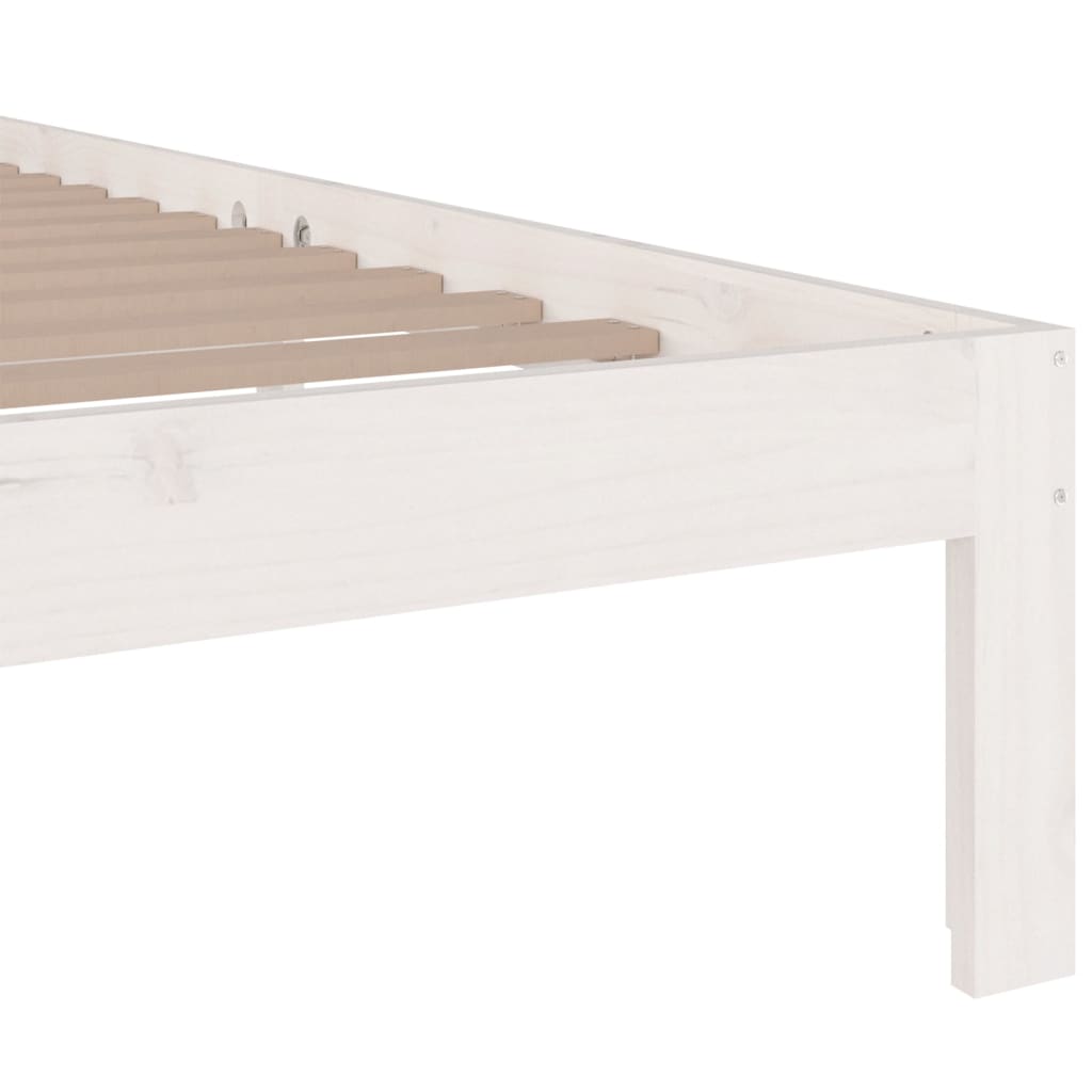 sengeramme 160x200 cm massivt træ hvid