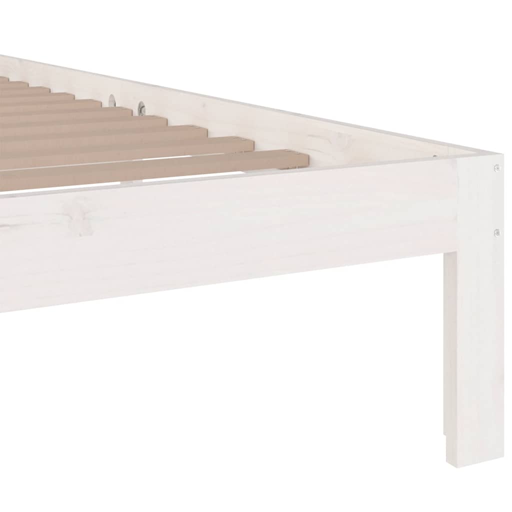 sengeramme 160x200 cm massivt træ hvid