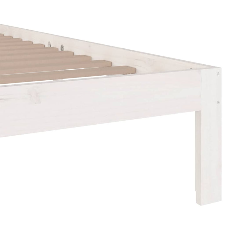 sengeramme 160x200 cm massivt træ hvid
