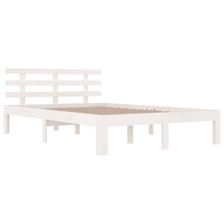 sengestel 180x200 cm Super King massivt fyrretræ hvid