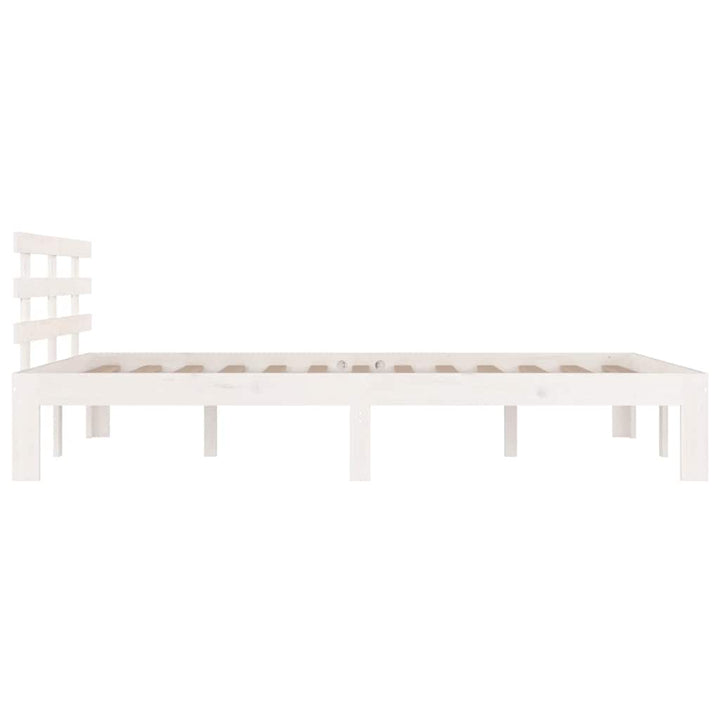 sengestel 180x200 cm Super King massivt fyrretræ hvid