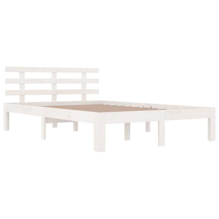 sengeramme 200x200 cm massivt træ hvid