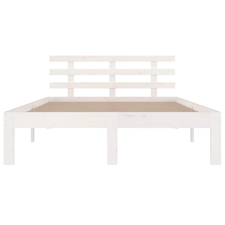 sengeramme 200x200 cm massivt træ hvid