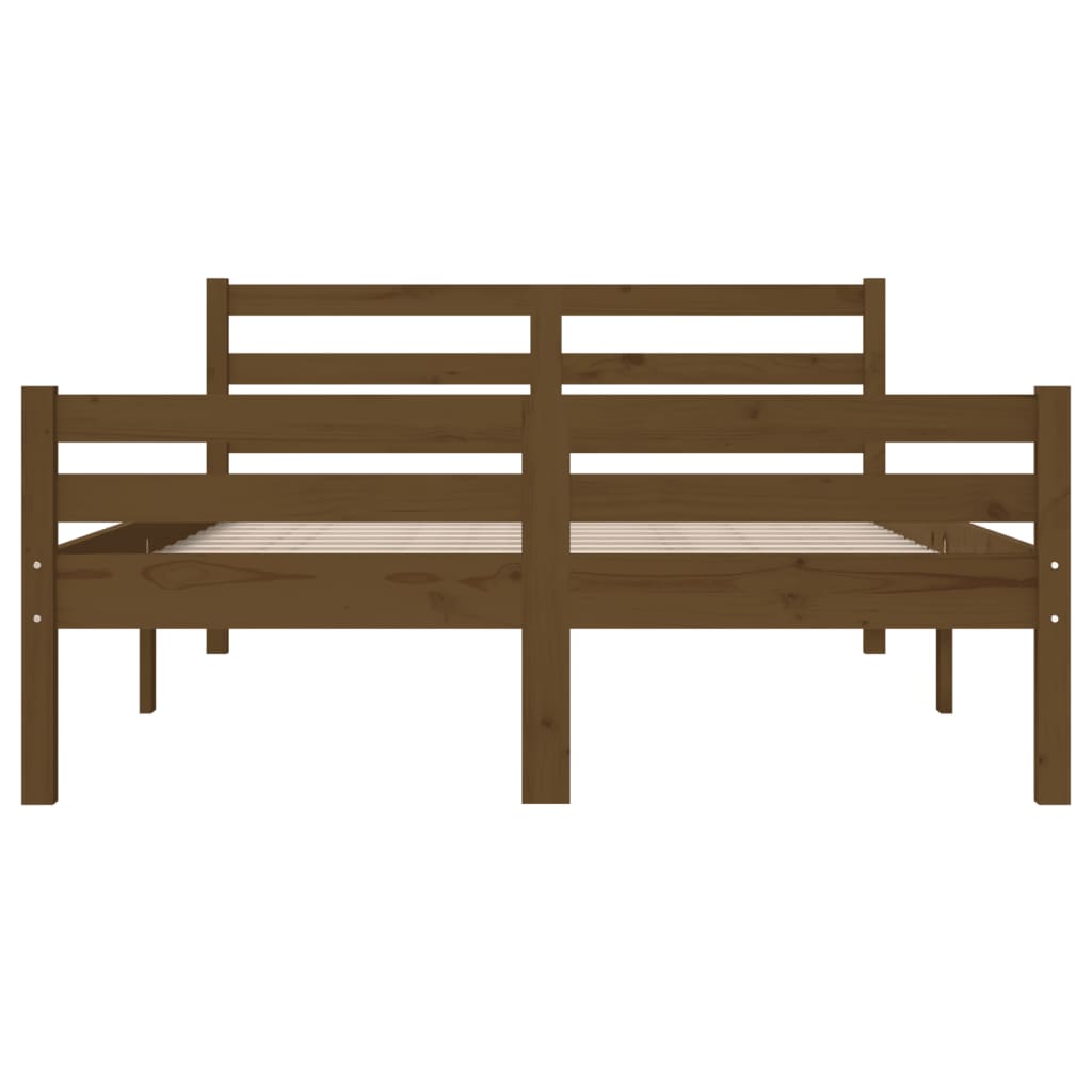 sengeramme 120x190 cm Small Double massivt træ gyldenbrun