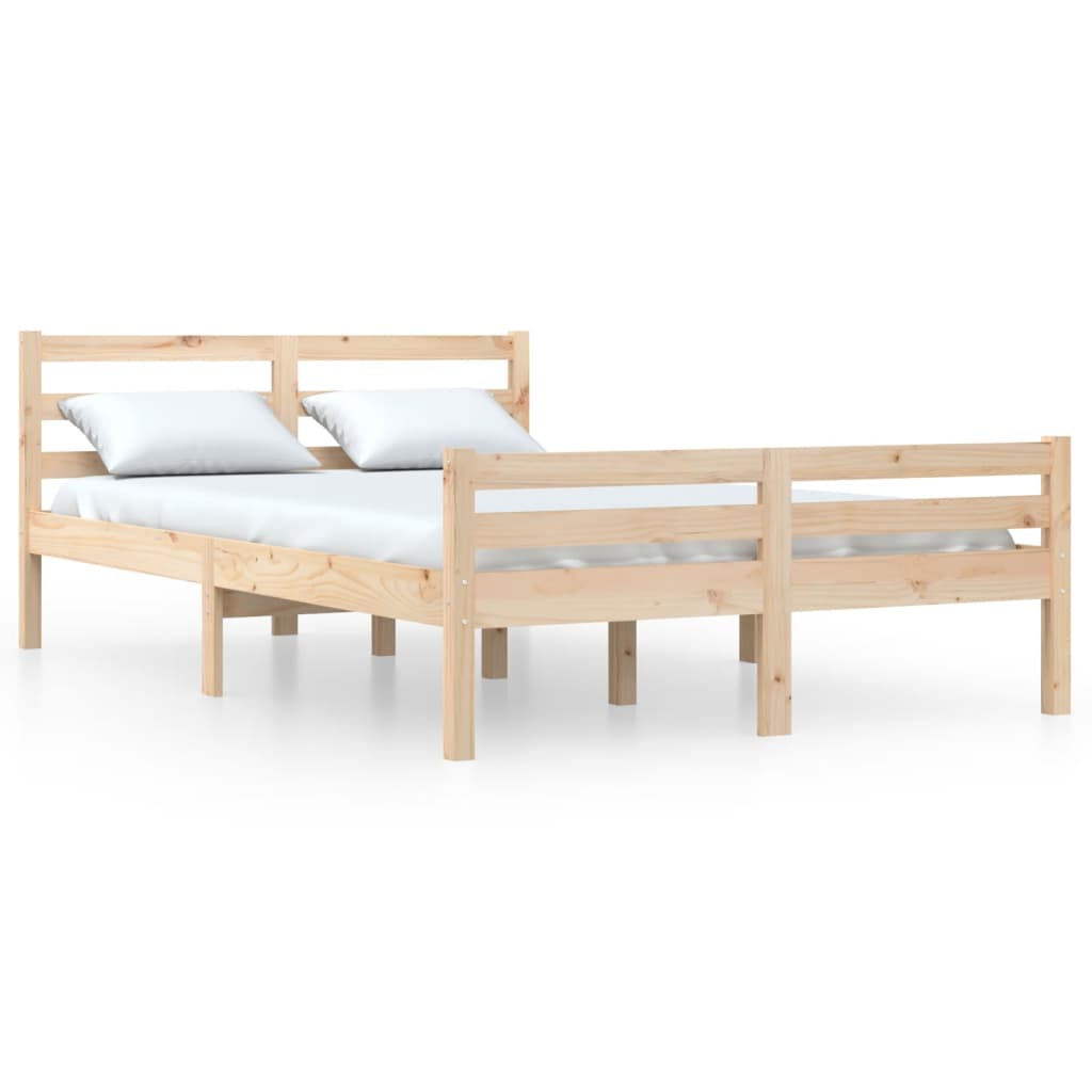 sengeramme 135x190 cm massivt træ